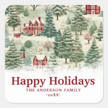 Personalizado Woodland Rustic Cute Country Navidad