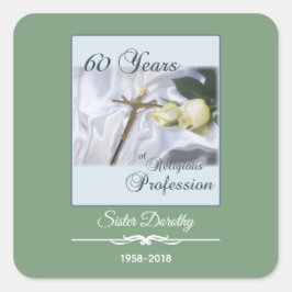 Pegatina Cuadrada Personalizar, 60 años de profesión religiosa
