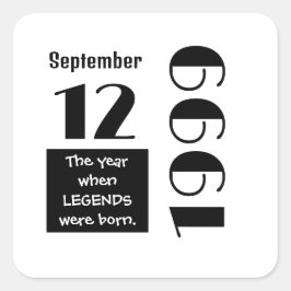 Pegatina Cuadrada Personalized Birthday Gift 