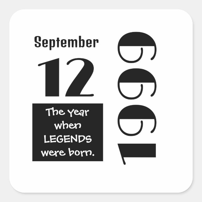 Pegatina Cuadrada Personalized Birthday Gift  (Anverso)