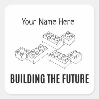Pegatina Cuadrada Personalized Building Bricks