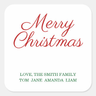Pegatina Cuadrada Personalized Christmas Gift Tag Stickers