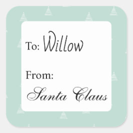 Pegatina Cuadrada Personalized gift labels from custom name