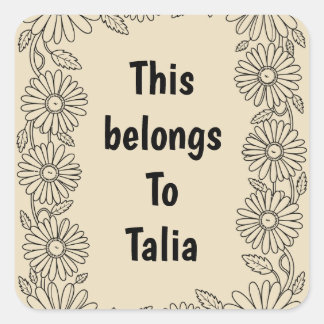 Pegatina Cuadrada Personalized labels