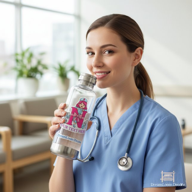 Pegatina Cuadrada Personalized Nurse Alphabet N Gift (Subido por el creador)