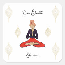 Personalized Om Shanti Yoga Girl