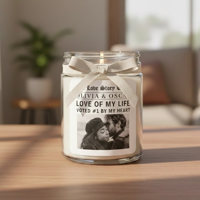 Pegatina Cuadrada Personalized Romantic Photo | Love Story  (Subido por el creador)