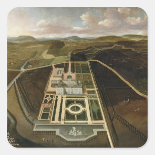 Pegatina Cuadrada Perspectiva del sur del Hampton Court,