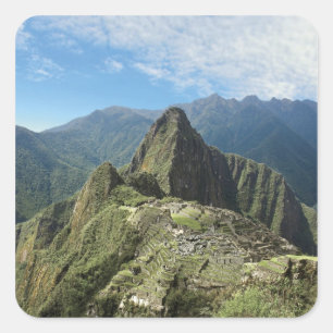 Pegatina Cuadrada Perú, Machu Picchu, la antigua ciudad perdida de 3