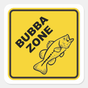 Pegatina Cuadrada Pesca en la zona de Bubba