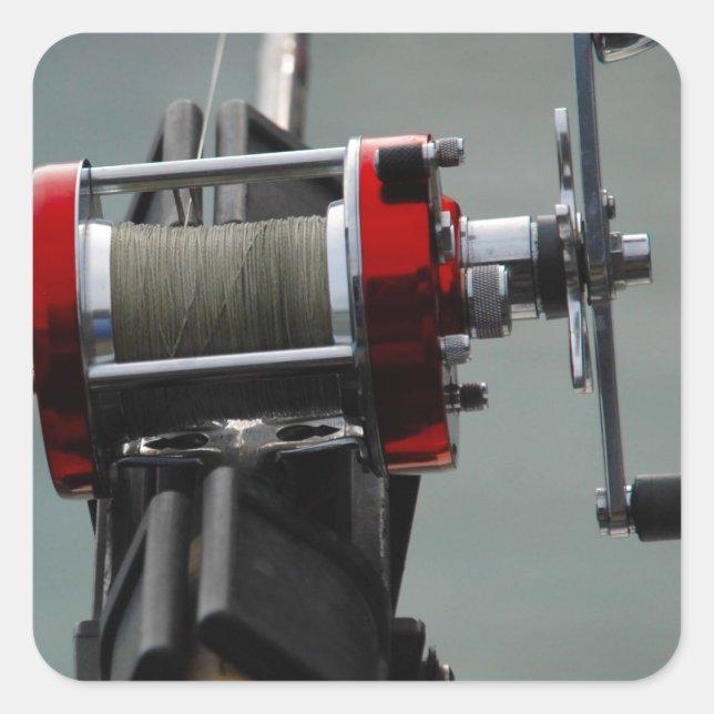 Pegatina Cuadrada Pesca por destino (Anverso)