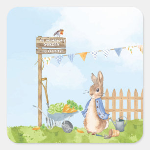 Pegatina Cuadrada Peter the Rabbit