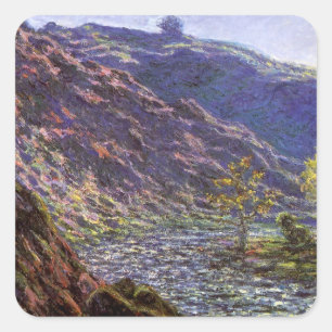 Pegatina Cuadrada Petite Creuse, Luz solar de Claude Monet