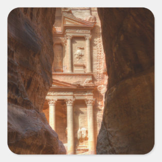 Pegatina Cuadrada Petra Treasury revelado