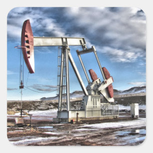 Pegatina Cuadrada Petróleo