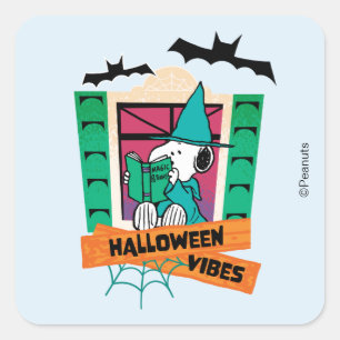 Pegatina Cuadrada Pez Snoopy Pociones Mágicas Halloween
