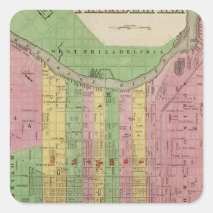 Pegatina Cuadrada Philadelphia 3