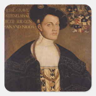 Pegatina Cuadrada Philipp von Hesse