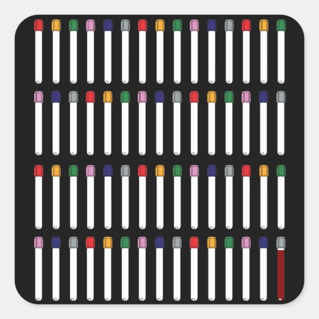 Pegatina Cuadrada Phlebotomy Tubes (Anverso)