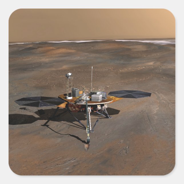 Pegatina Cuadrada Phoenix Mars Lander 3 (Anverso)