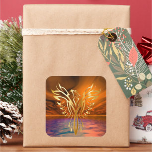 Pegatina Cuadrada Phoenix Rising