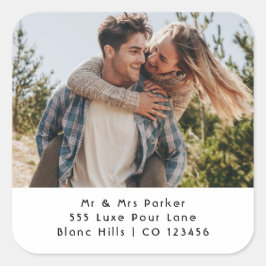 Pegatina Cuadrada Photo Mailing Labels | Return Address Sticker Roll