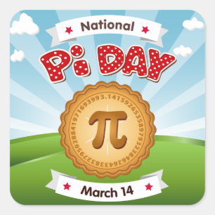 Pegatina Cuadrada Pi Day Everywhere Pegatinas