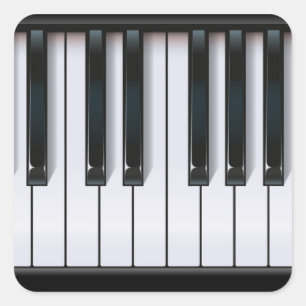 Pegatina Cuadrada Piano