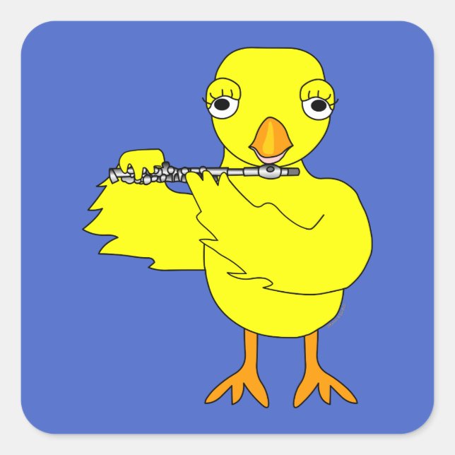 Pegatina Cuadrada Piccolo Chick (Anverso)