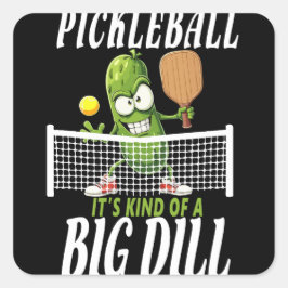Pegatina Cuadrada Pickle, es una especie de paddleball divertida