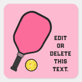 Pegatina Cuadrada Pickleball