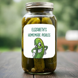 Pegatina Cuadrada Pickles caseros