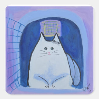 Pegatina Cuadrada Pickles in her Little House