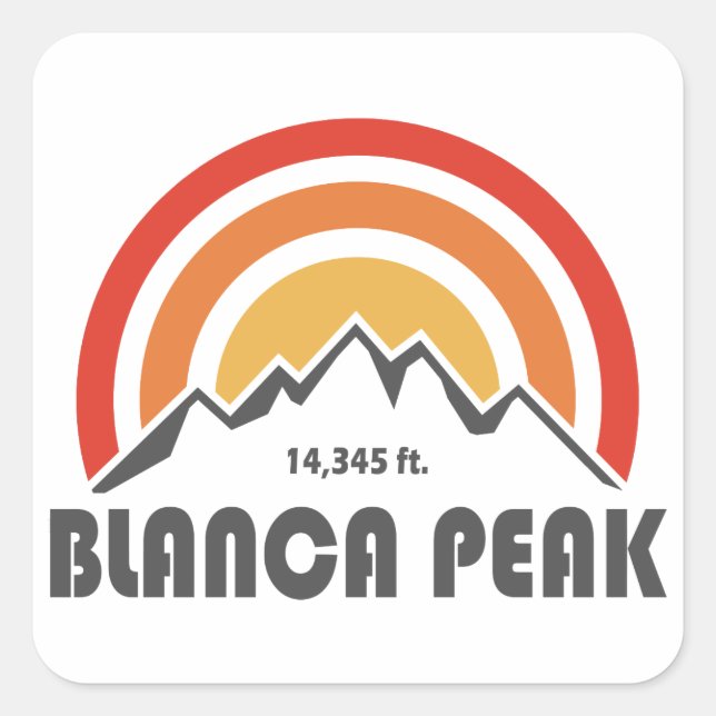 Pegatina Cuadrada Pico Blanca (Anverso)