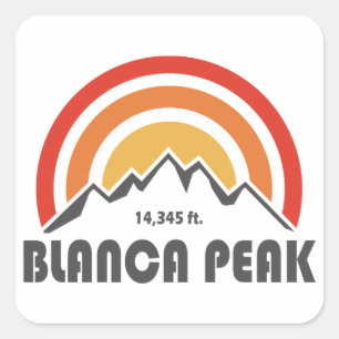 Pegatina Cuadrada Pico Blanca
