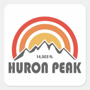 Pegatina Cuadrada Pico de Huron