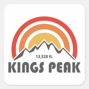 Pegatina Cuadrada Pico de los reyes, Utah