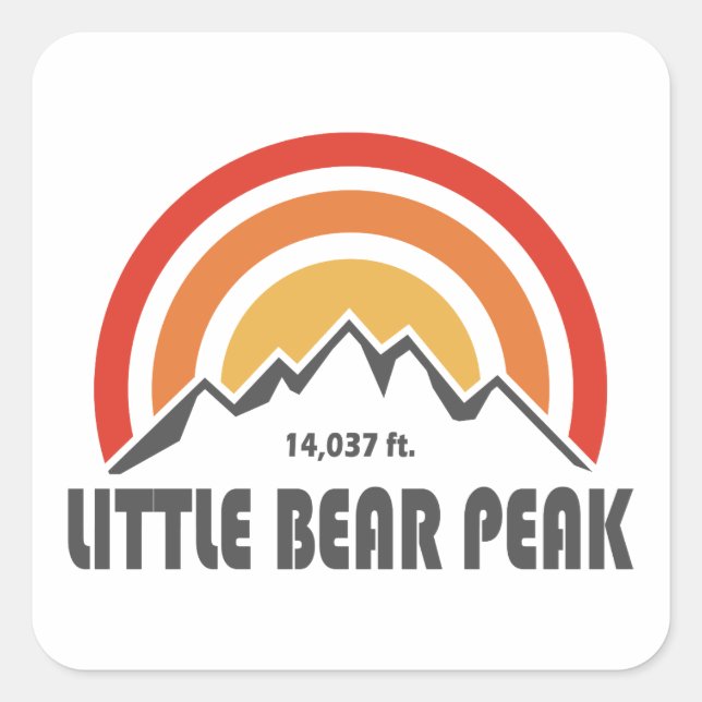 Pegatina Cuadrada Pico de oso pequeño (Anverso)