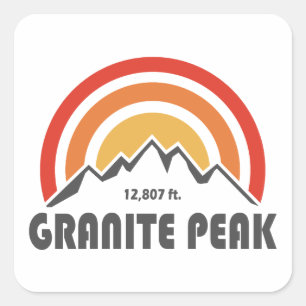 Pegatina Cuadrada Pico granito