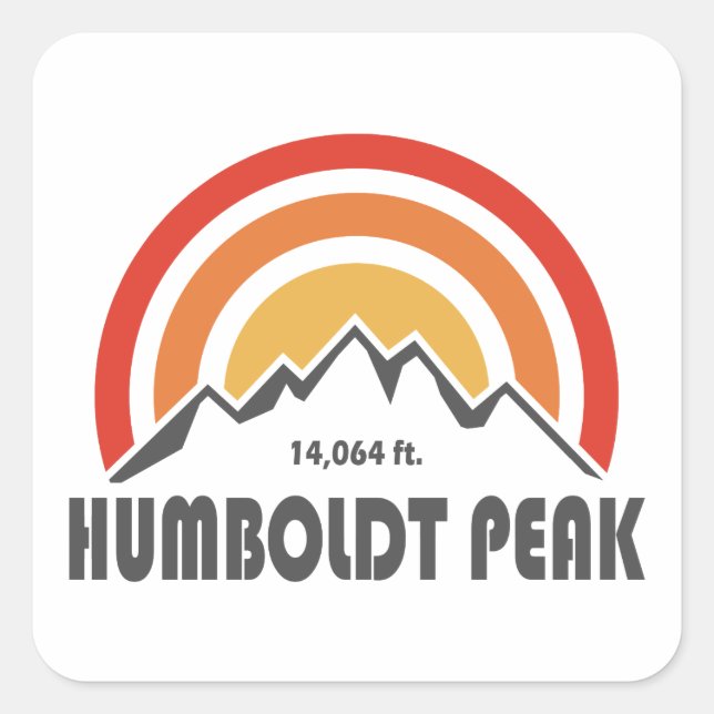 Pegatina Cuadrada Pico Humboldt (Anverso)