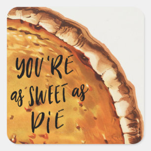 Pegatina Cuadrada Pie de calabaza de vintage