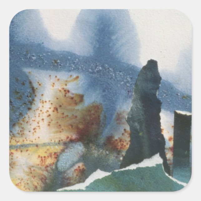 Pegatina Cuadrada Piedras en pie (Anverso)