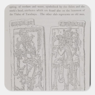 Pegatina Cuadrada Piedras esculpidas del 'Templo del