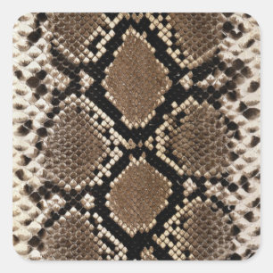 Pegatina Cuadrada Piel Diamond Back Rattlessnake