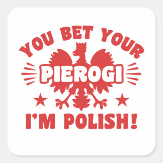 Pegatina Cuadrada Pierogi polaco