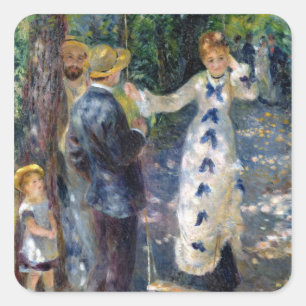 Pegatina Cuadrada Pierre A Renoir   La Swing