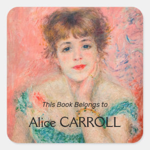 Pegatina Cuadrada Pierre-Auguste Renoir - Actriz Jeanne Samary
