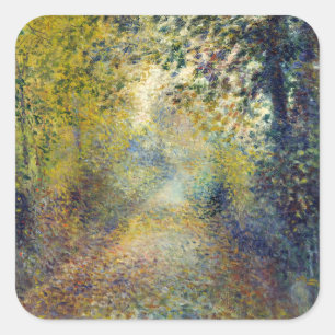 Pegatina Cuadrada Pierre-Auguste Renoir - En el bosque