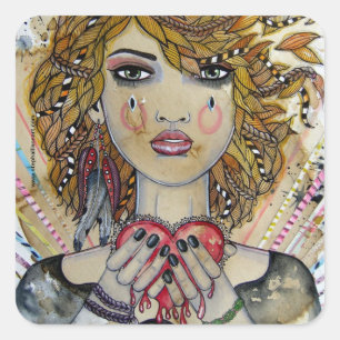 Pegatina Cuadrada Piezas