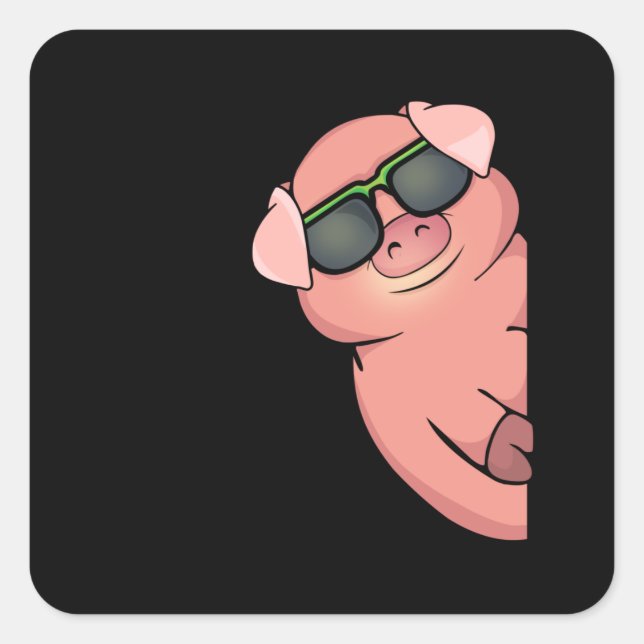 Pegatina Cuadrada Pig Gift For Pig Lovers Women Pigs Swine Pig (Anverso)